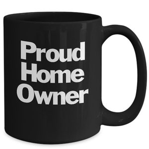 Stolze Wohnungsbesitzer Tasse Schwarze Kaffeetasse Neues Erstes Haus Geschenk