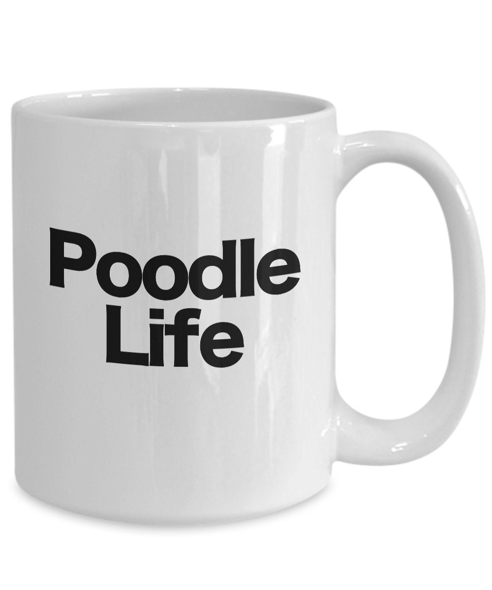 Buy Large Poodle Mug White Coffee Cup Gift for Best Dog Mom Dad Online in  India - Etsy