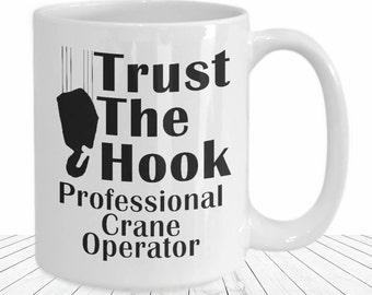 Crane Operator Mug Longshoreman Coffee Cup Professional Stevedore Blue Collar Shipping Cargo Unloading Ships Heavy Lifting Equipment Guy Him