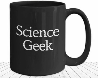 Scientist Mug Science Teacher Black Coffee Cup Gift for Mad Scientist STEM Lab Rat Gift for Her Research Student Laboratory Tech Grad