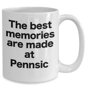 Pennsic Memories Mug White Coffee Cup Funny Gift for Medieval Warrior, Lord, Lady, Princess, Knight, Summer Camping, Pennsylvania,