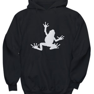 Tree Frog Hoodie Funny Gift for Frog Lover Reptile Hooded Sweatshirt Frog Pullover Sweater Gift for MILF