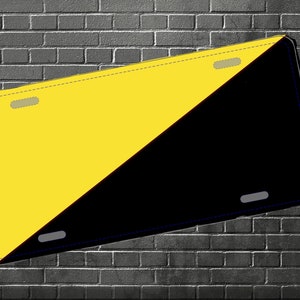Anarchy License Plate Anarchist Stuff Anarchy Flay Anarcho Capitalist Yellow and Black Peaceful Self Ownership