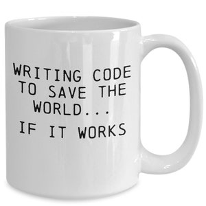 Computer Coder Mug Coding Engineer Coffee Cup Funny Gift for Data Geek Programming Nerd Writing Technical Code Programmer Gifts 15oz Mug