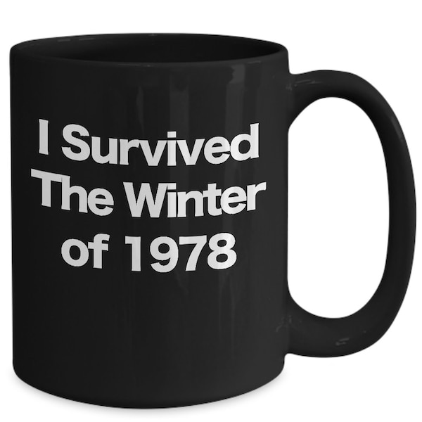 Winter Blizzard 1978 Mug Black Coffee Cup Record Breaking Snow Storm