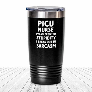 Gobelet pour infirmière USIP, unité de soins intensifs pédiatriques, infirmière de voyage, tasse à café, cadeau amusant pour les infirmières du service des enfants