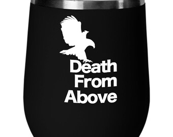 Falcons Wine Tumbler Travel Cup Birds of Prey Hunting Hawks Eagles Peregrine Falconry