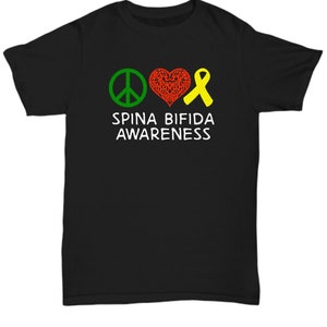 Spina Bifida Awareness Shirt Gift for Spina Bifida Warrior I Wear Yellow for a Survivor I Have Spina Bifida T-Shirt Awareness Products