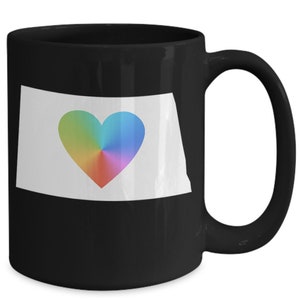 North Dakota Becher schwarze Kaffeetasse Great Plains State Home Tie Dye Love