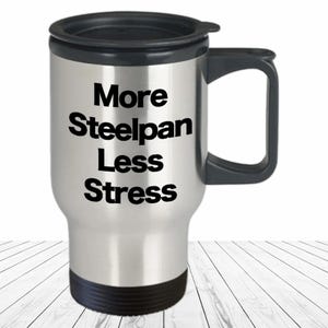 Steel Pan Drum Mug Caribbean Drummer Travel Coffee Cup Funny Gift for Pannists Musicians Band Orchestra Trinidad Tobago