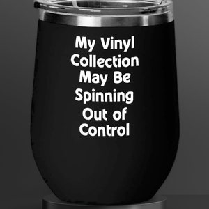 Disque vinyle, cadeau de collectionneur, mélomane, gobelet à vin, cadeau pour lui Lp, collection de disques, cadeau pour amateur de musique, DJ, audiophile, musique rétro