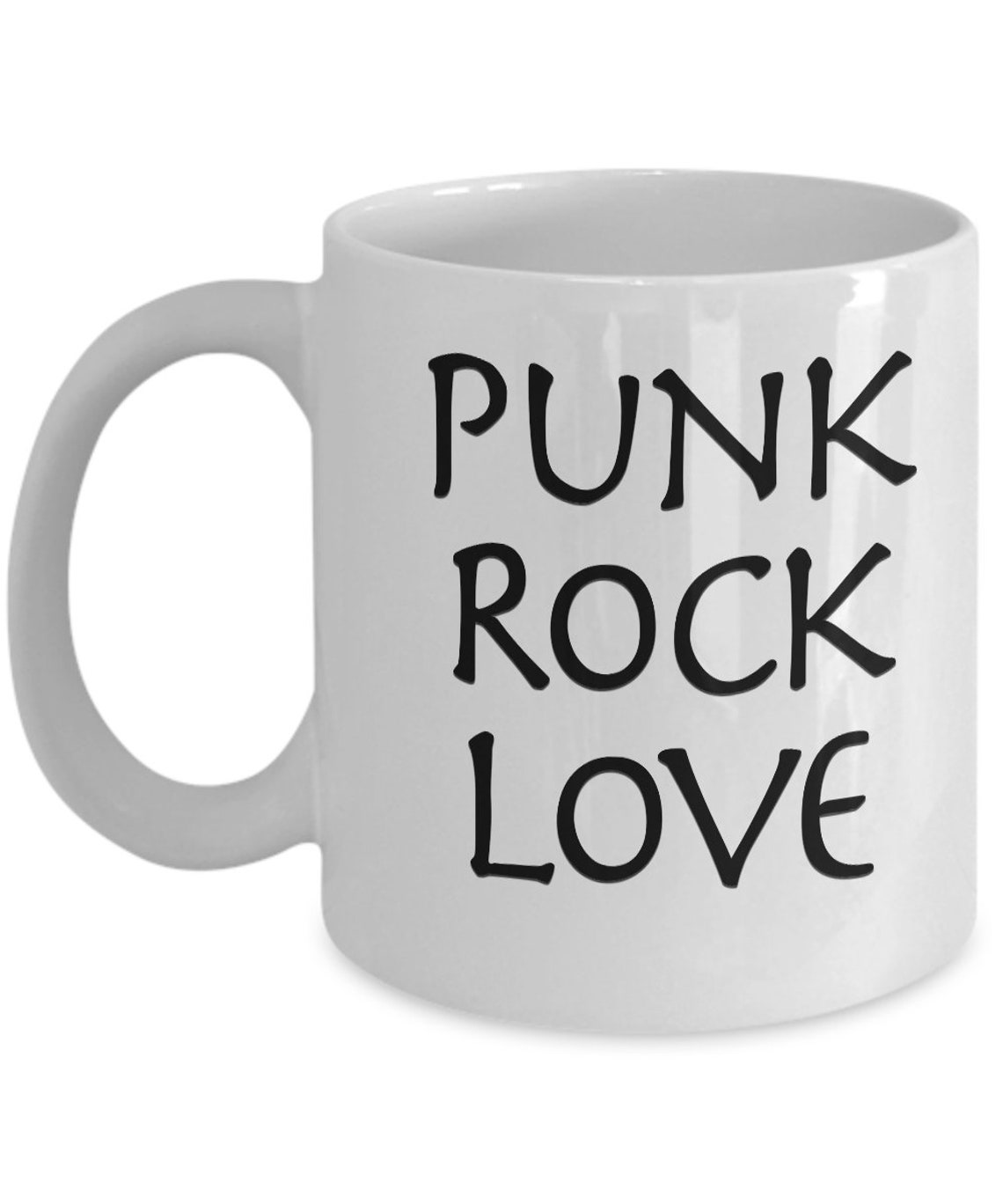 Punk Rock Love Mug White Coffee Cup Funny Gift for Rock Etsy