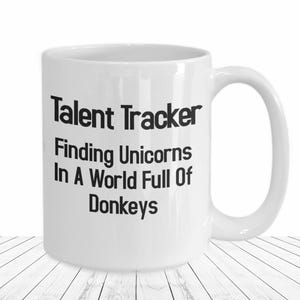 Talent Tracker Mug Recruiter Coffee Cup HR Hiring Manager Funny Work Gift