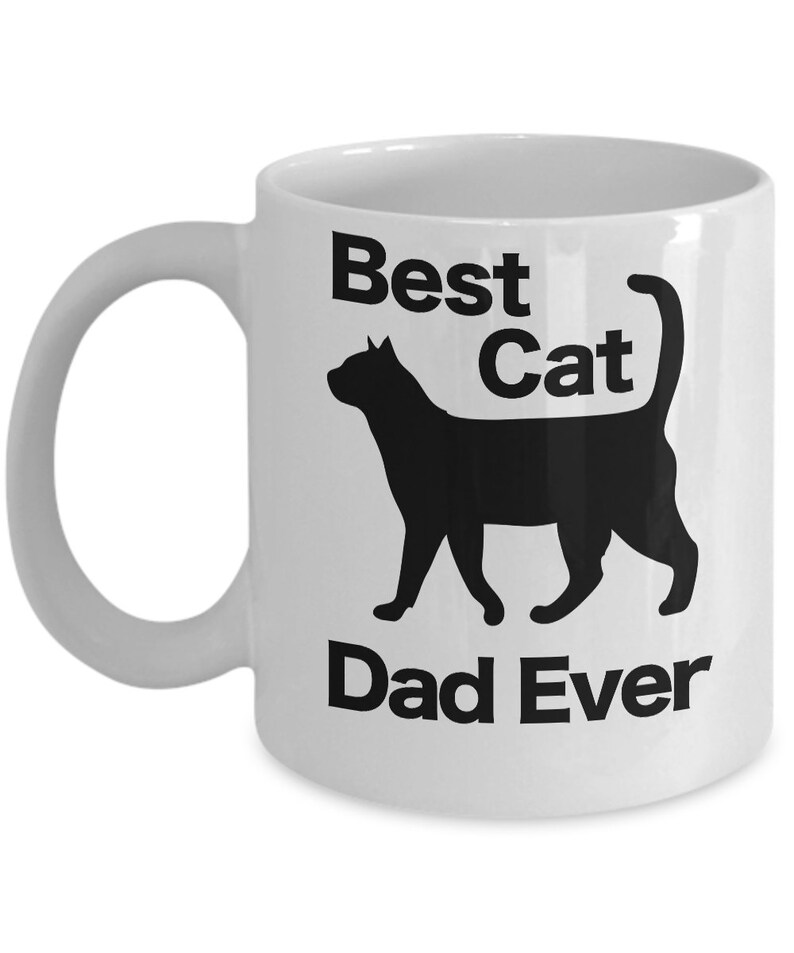 Best Cat Dad Ever Mug White Coffee Cup Funny Gift for Worlds Etsy