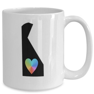 Delaware Becher weiße Kaffeetasse Mid-Atlantic Coast State Home Tie Dye Love