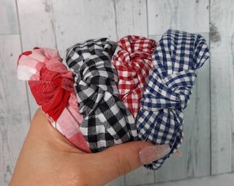 Headbands for women. Gingham headband. Christmas Headband. Candy Cane Headband. Holiday Headband