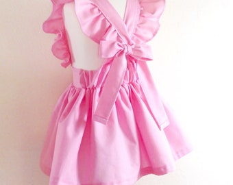 Valentines Day Pink Pinafore Dress