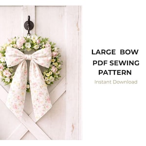 Large Whimsical Bow Pattern PDF | DIY Large  Bow Tutorial | Perfect for Hair, Decor & Party Decorations