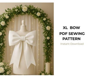 Übergroße, wunderliche Schleife Muster PDF | DIY Riesenschleife Tutorial | Perfekt für Haar, Dekor & Partydekoration