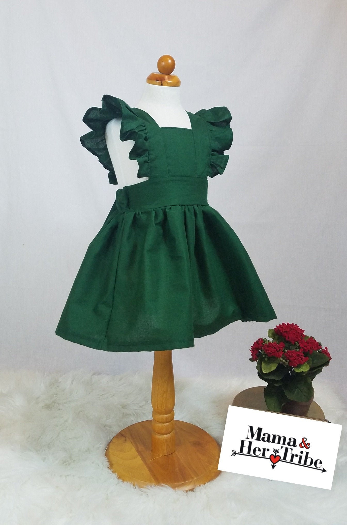 green pinafore