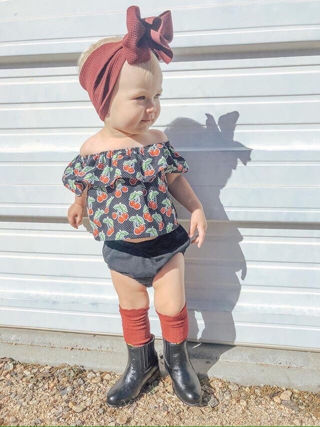 Baby Girl Clothes Baby Girl Top off Shoulder Top Baby Etsy