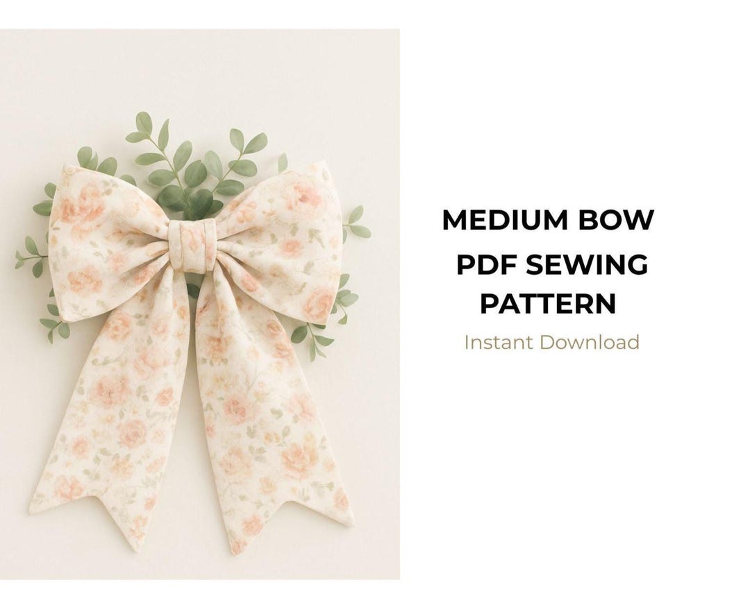 Medium Whimsical Bow Pattern PDF | DIY Medium Bow Tutorial | Perfect ...