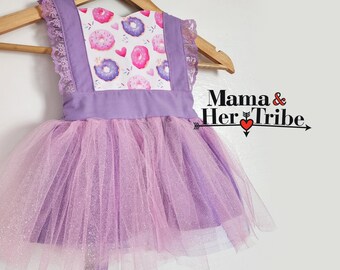 Donut Pinafore Dress donut Party, Girl Baby Toddler, First Birthday, Smash Cake, Donut Grow Up, Two Sweet. Donut Cake Smash Outfit