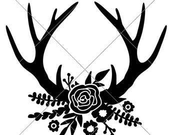 Free Free 308 Svg File Floral Antler Svg Free SVG PNG EPS DXF File