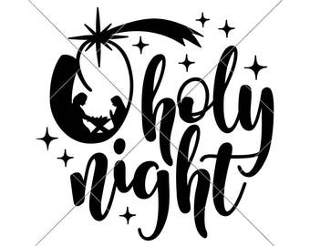 holy night svg winter svg Christmas girl snowman svg