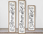 Home sweet Home Farmhouse SVG, 3 vertical files for long porch sign, front door design, for Cutting Machines, Commercial Use Digital Design