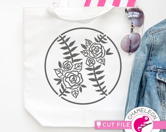 Floral Baseball with Roses Softball design Cricut SVG File for Cutting Machine Silhouette Cameo Commercial Use Digital Design Flowers