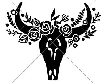 Download Cow Skull Svg Etsy
