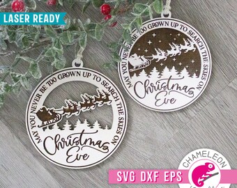 SVG, DXF, PDF, eps May you never bee too grown up svg, Santa Ornament Glowforge design, Christmas laser file, Thunder file, Digital Design