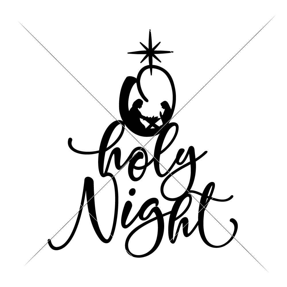 Oh Holy Night Digital Download. KaleidaCuts Lettering.