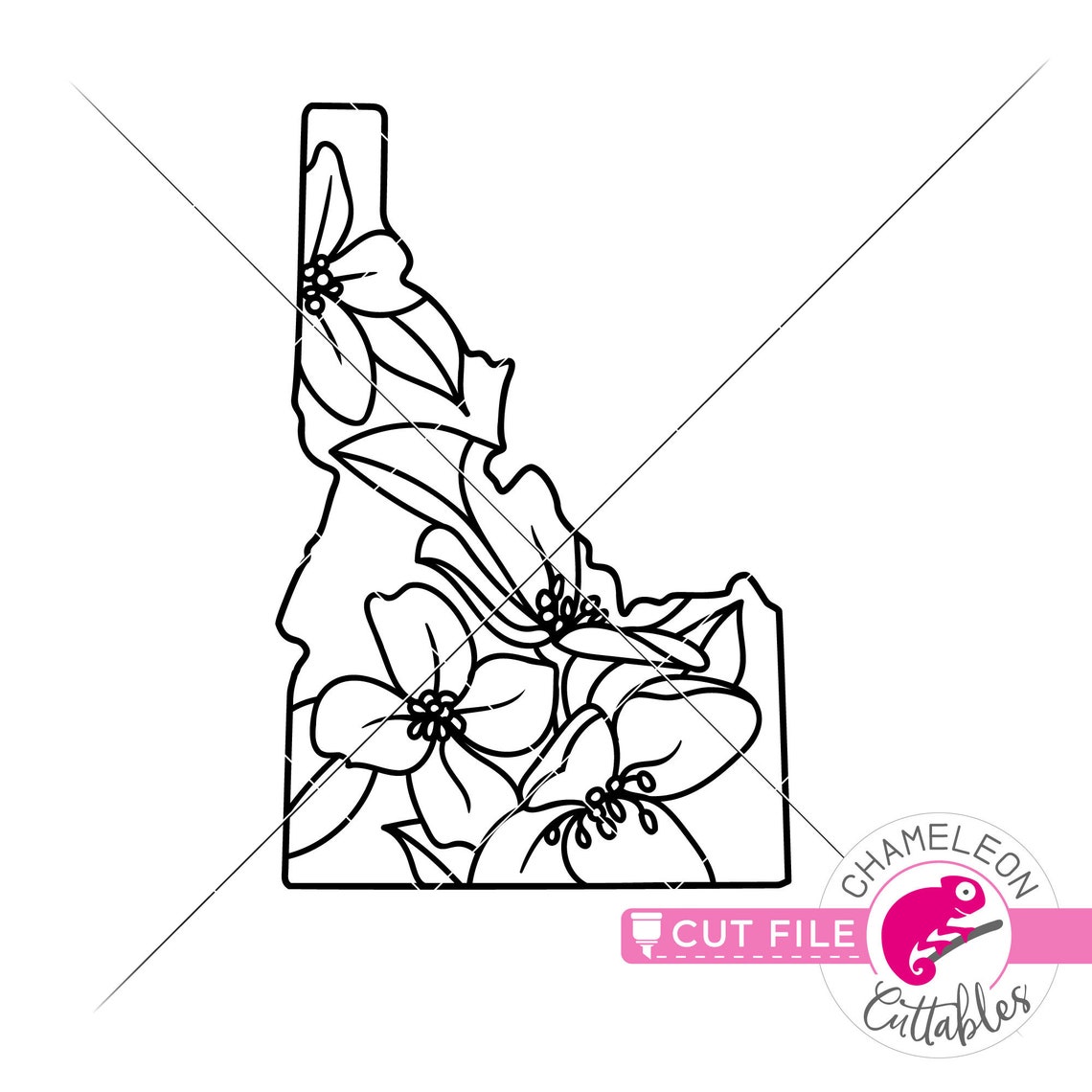 Idaho State Flower Syringa Outline SVG Png File for | Etsy