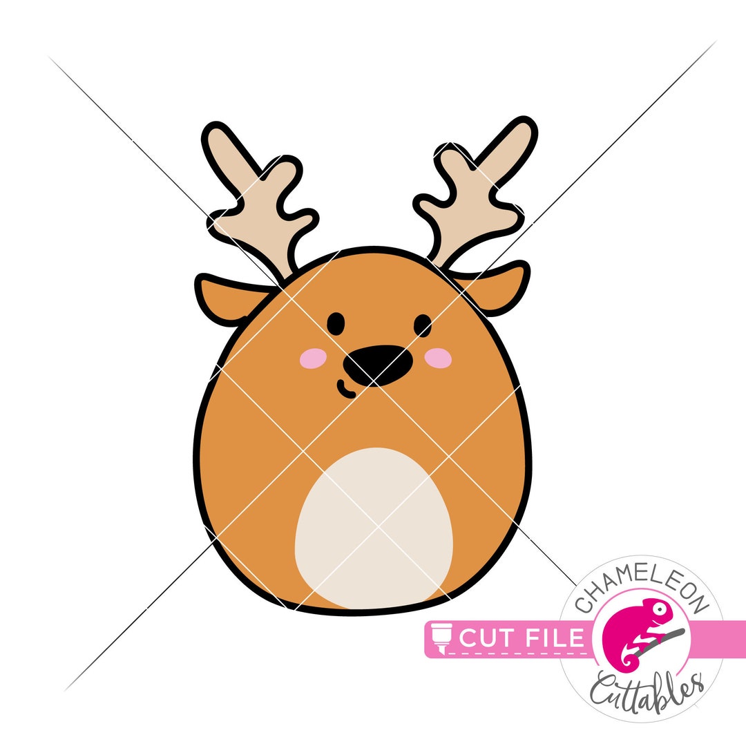 SVG, PNG, DXF, Jpeg, Cute Reindeer Hand Drawn, Christmas Clip Art ...