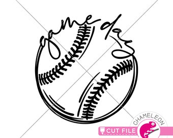 Game day SVG, Baseball svg, Softball svg, SVG cut file for shirt, for Silhouette Cameo, Cricut design, Commercial Use Digital Download