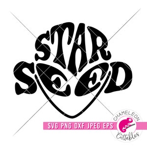 SVG, PNG, DXF, Jpeg, svg Starseed, fichier Alien, conception mystique, fichier de coupe spirituel Svg et sublimation png, conception numérique à usage commercial