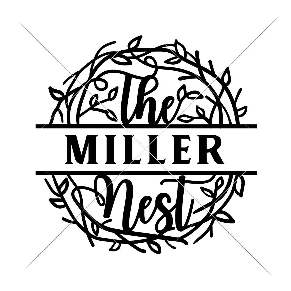 Download Family Name split Design Nest SVG dxf Files for Cutting | Etsy