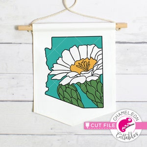 SVG, PNG, DXF, Jpeg, Arizona, state flower, Saguaro Blossom, layered, Cactus Svg cut file and Sublimation png, Commercial Use Digital Design