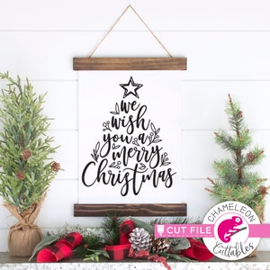 Wir wünschen Ihnen frohe Weihnachten SVG, handgezeichneter Baum, SVG, dxf, png, jpeg, Datei, Silhouette Cameo, Cricut, kommerzielle Nutzung Digital Design