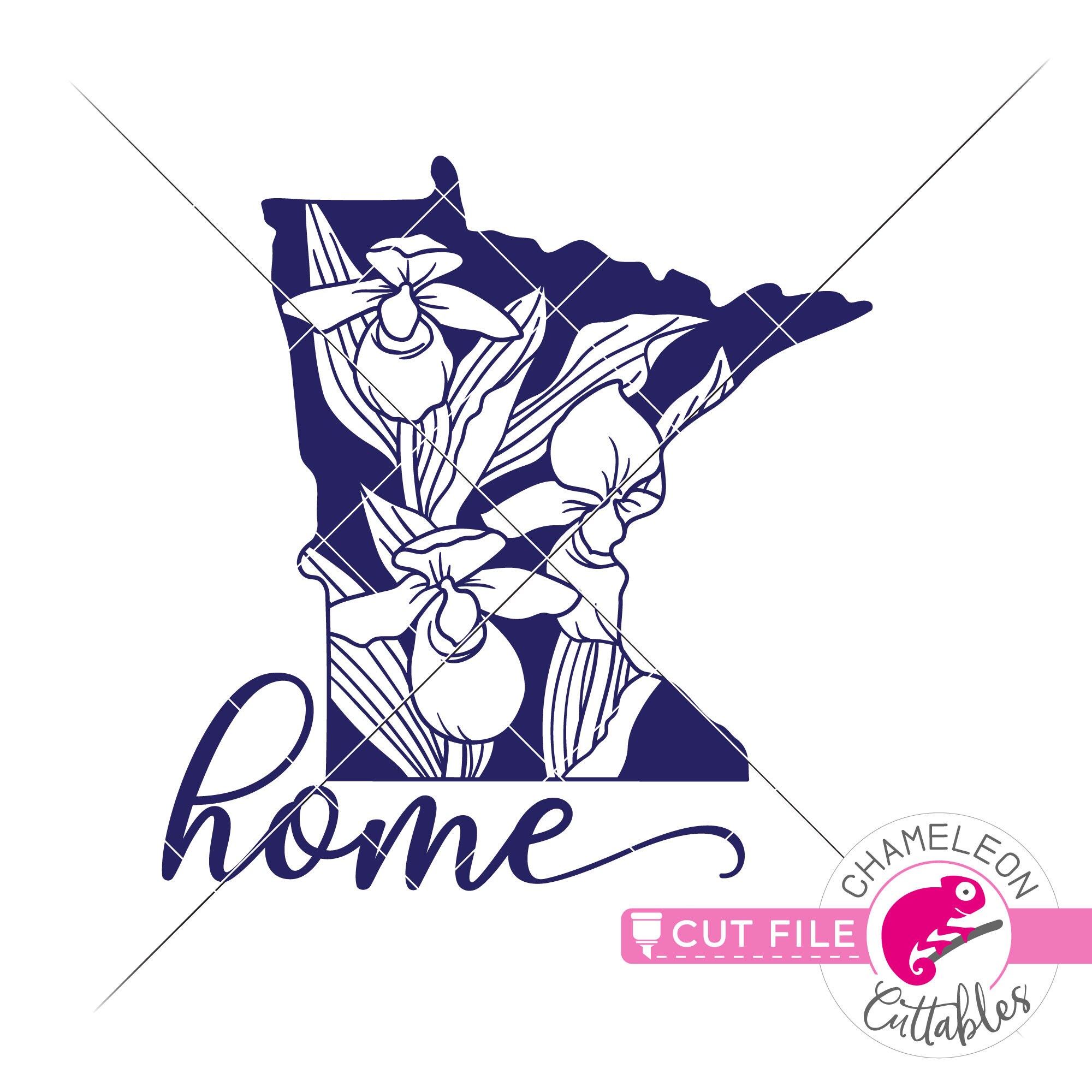 Home Minnesota, State Flower, Lady Slipper, SVG, Dxf, Png, File for ...