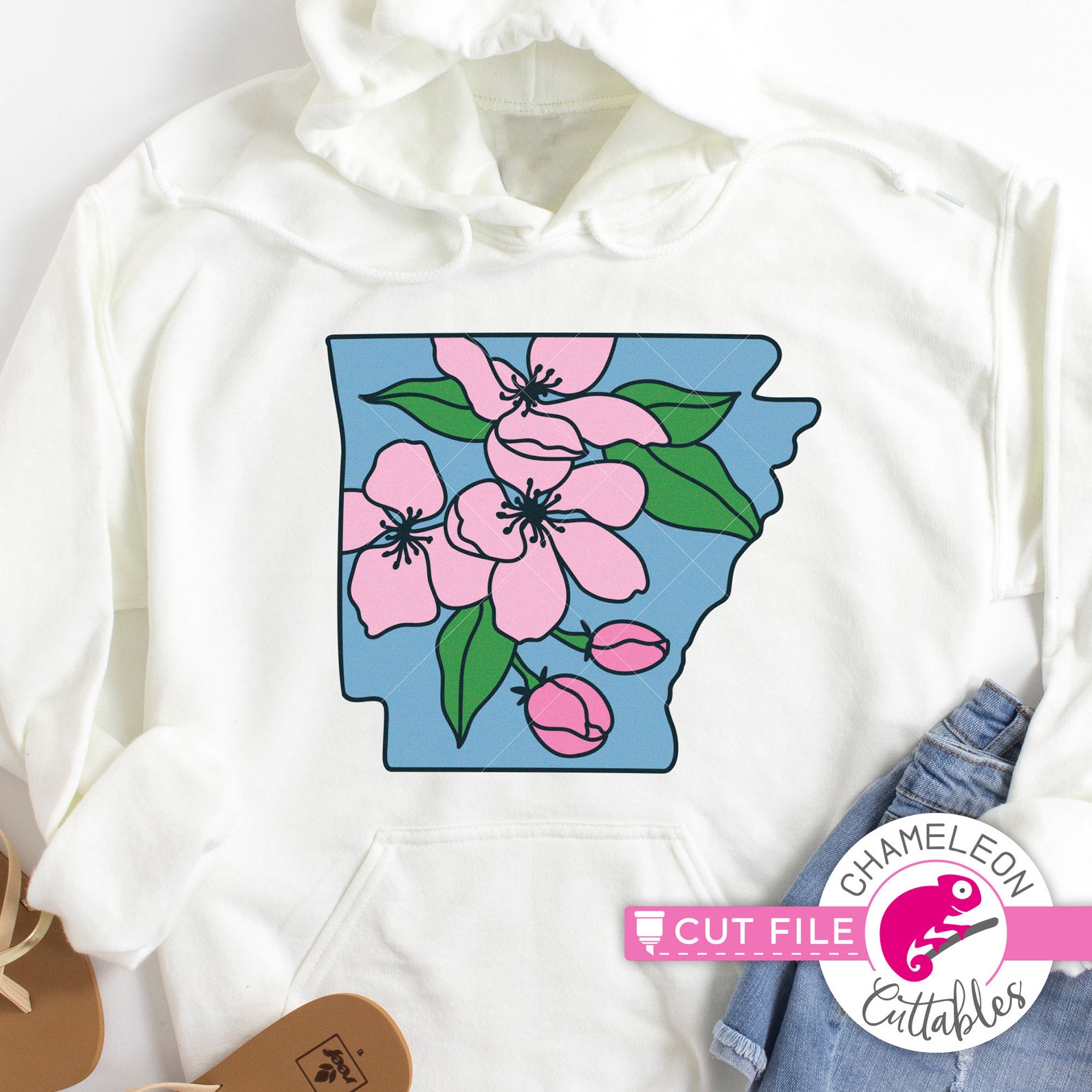 SVG PNG DXF Jpeg Arkansas State Flower Apple Blossom - Etsy