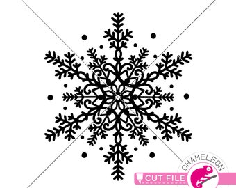 Snowflake Mandala SVG design, Christmas SVG, Winter, cut file, for Cutting Machine, Silhouette Cameo, Cricut, Commercial Use Digital Design