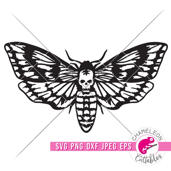 SVG, PNG, DXF, Jpeg, Death's Head Moth svg, Moth png, Halloween shirt design, cut file and Sublimation png, Commercial Use Digital Design