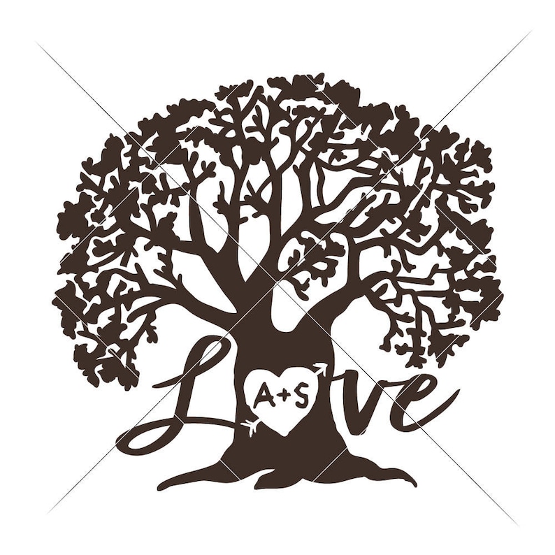 Download Commercial Use Digital Design Customizable Tree Initials Wedding Anniversary Svg File For Cutting Machines Like Silhouette Cameo And Cricut Visual Arts Craft Supplies Tools Deshpandefoundationindia Org