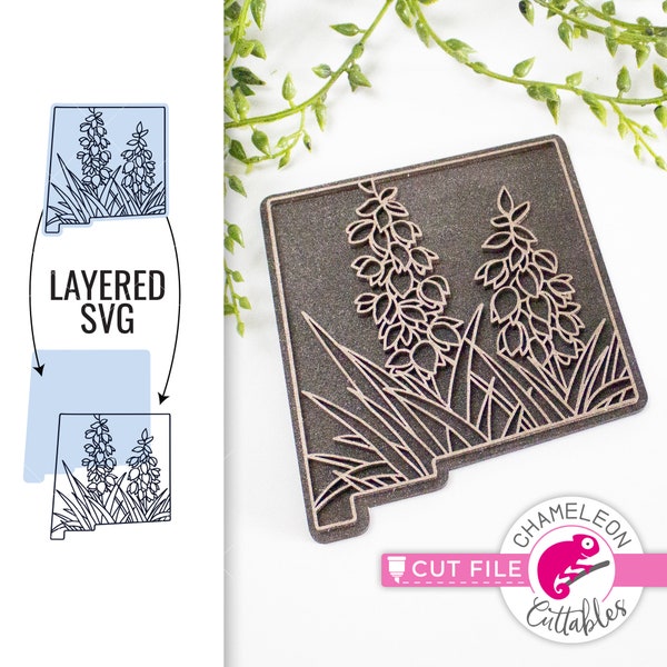 New Mexico SVG, Flower SVG, Glowforge file, Cricut designs, Thunder SVG, State design, Thunder file, Digital File, Digital Download