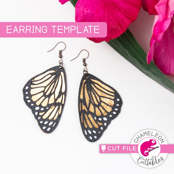 SVG, PNG, DXF, Jpeg, Butterfly Wing Earring Template, cut file design, Svg cut file and Sublimation png, Commercial Use Digital Design