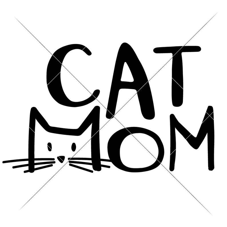 Download Cat Mom SVG dxf png eps Files for Cutting Machines like | Etsy