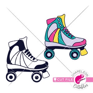 Roller Skates SVG, skate SVG, skating file, retro svg design, Cricut design, Silhouette SVG, Commercial Use Digital File, Digital Download